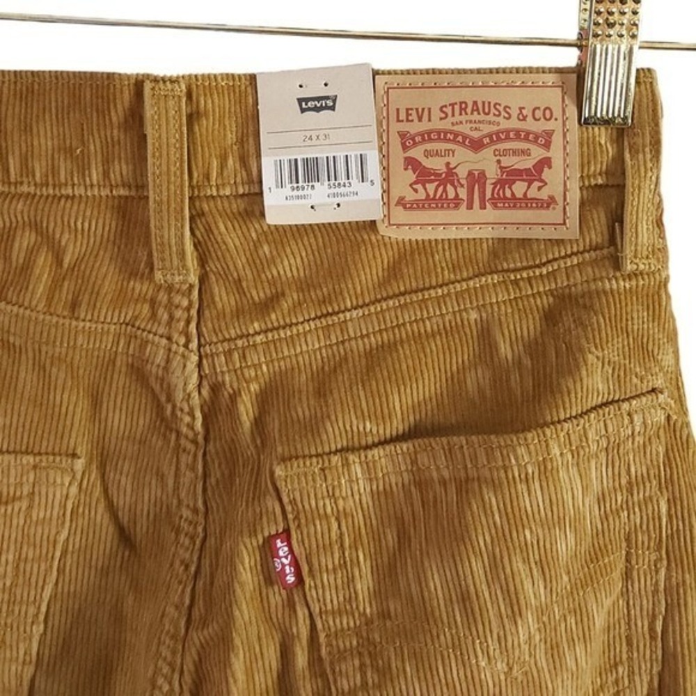 LEVI'S® 94™ Baggy‎ Corduroy Women's Pants Size 24 Camel Tan NWT - Picture 6 of 9